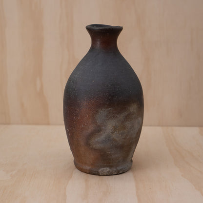 Vintage Japanese Wood Fired Bizen Tokkuri Sake Bottle/Vase