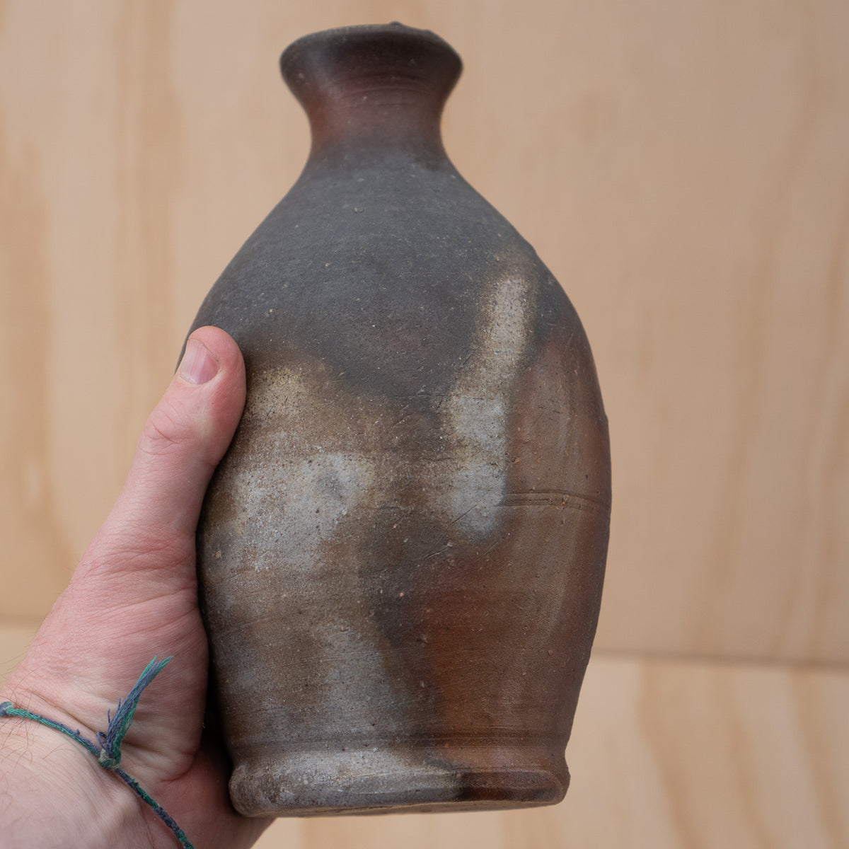 Vintage Japanese Wood Fired Bizen Tokkuri Sake Bottle/Vase