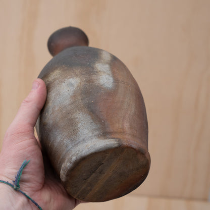 Vintage Japanese Wood Fired Bizen Tokkuri Sake Bottle/Vase