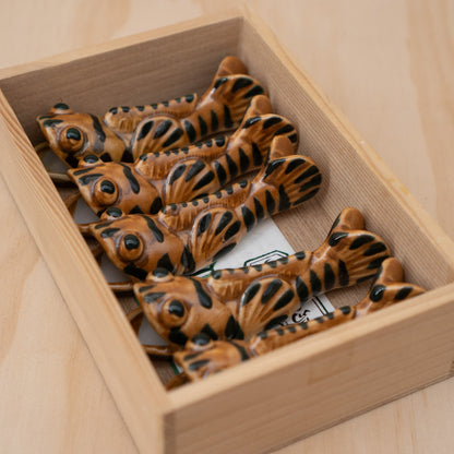 Vintage Japanese Box Set of Nabeshima -yaki Mudskipper Chopstick rests