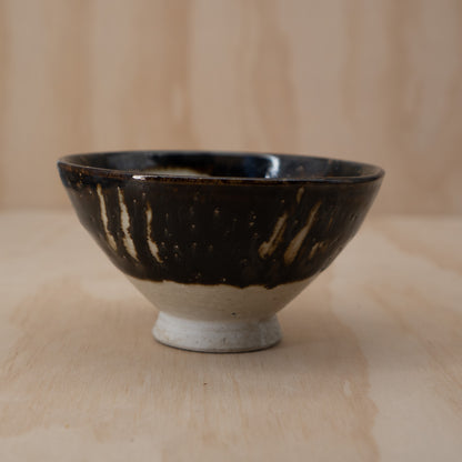 Vintage Japanese Mingei Tenmoku glaze small Chawan Tea bowl