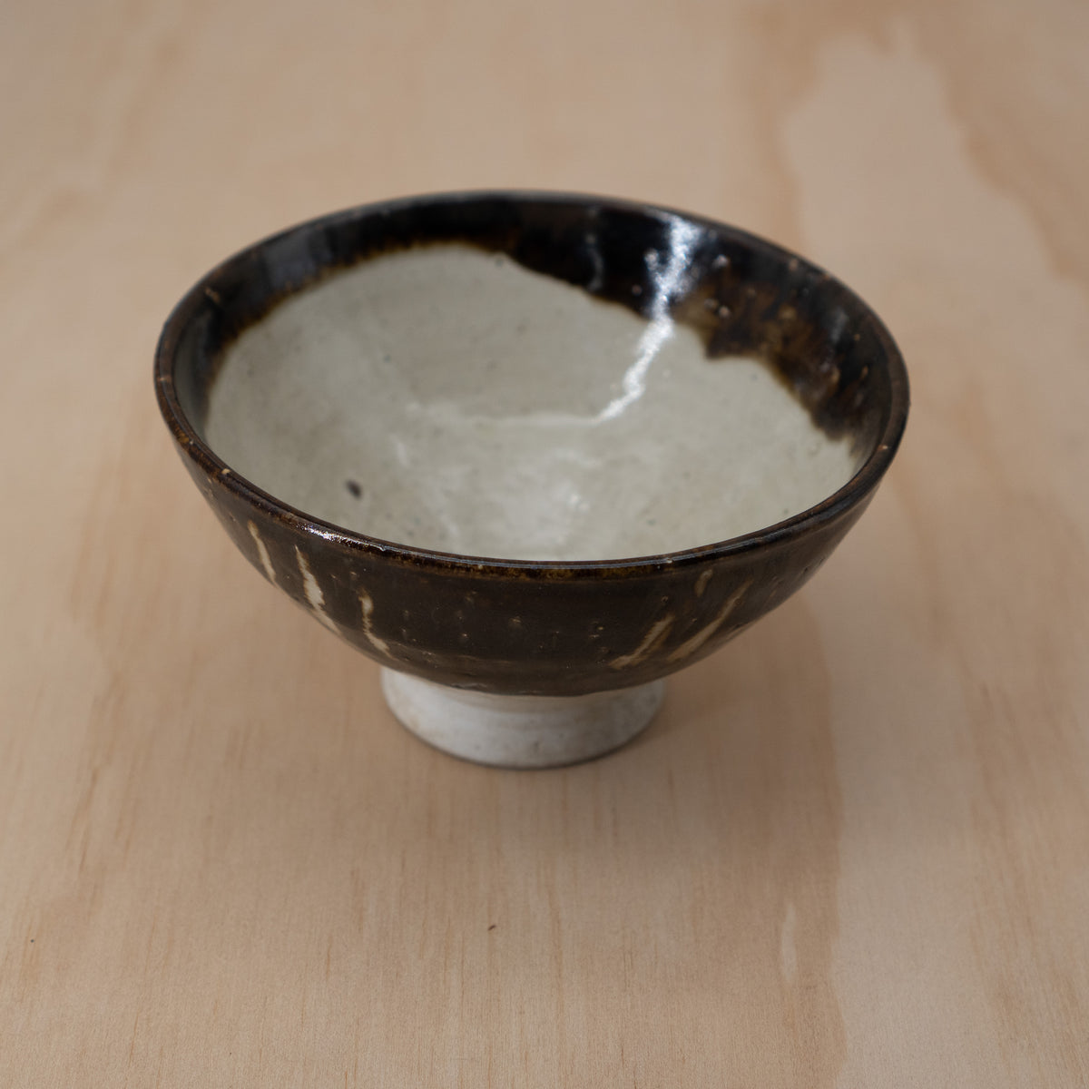 Vintage Japanese Mingei Tenmoku glaze small Chawan Tea bowl