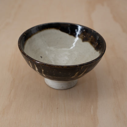 Vintage Japanese Mingei Tenmoku glaze small Chawan Tea bowl