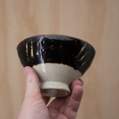 Vintage Japanese Mingei Tenmoku glaze small Chawan Tea bowl