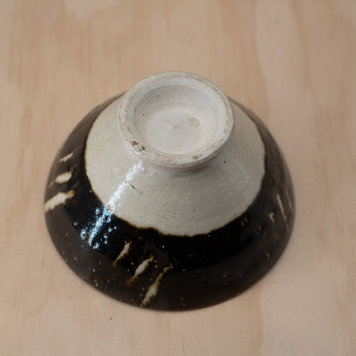 Vintage Japanese Mingei Tenmoku glaze small Chawan Tea bowl