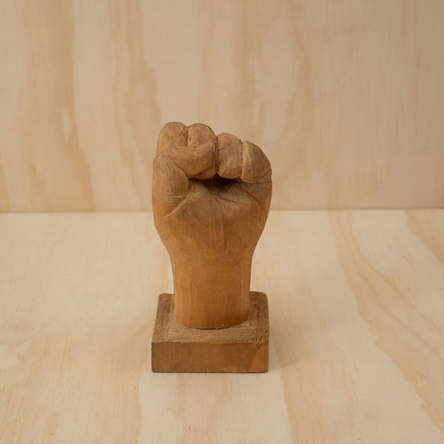 Vintage Japanese Carved Wooden Fist