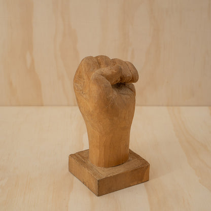Vintage Japanese Carved Wooden Fist