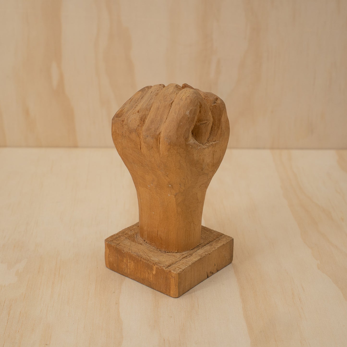 Vintage Japanese Carved Wooden Fist