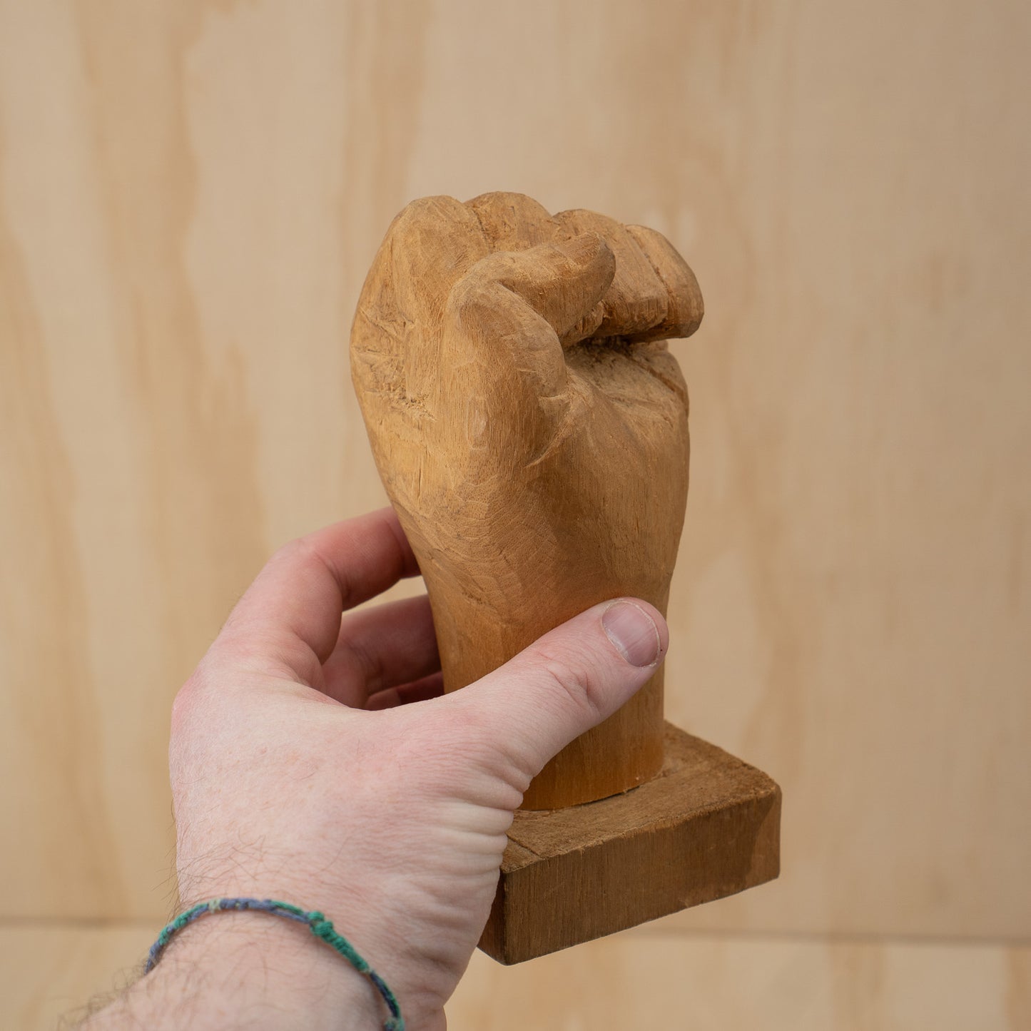 Vintage Japanese Carved Wooden Fist