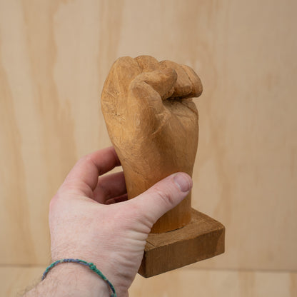 Vintage Japanese Carved Wooden Fist