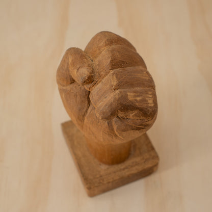 Vintage Japanese Carved Wooden Fist