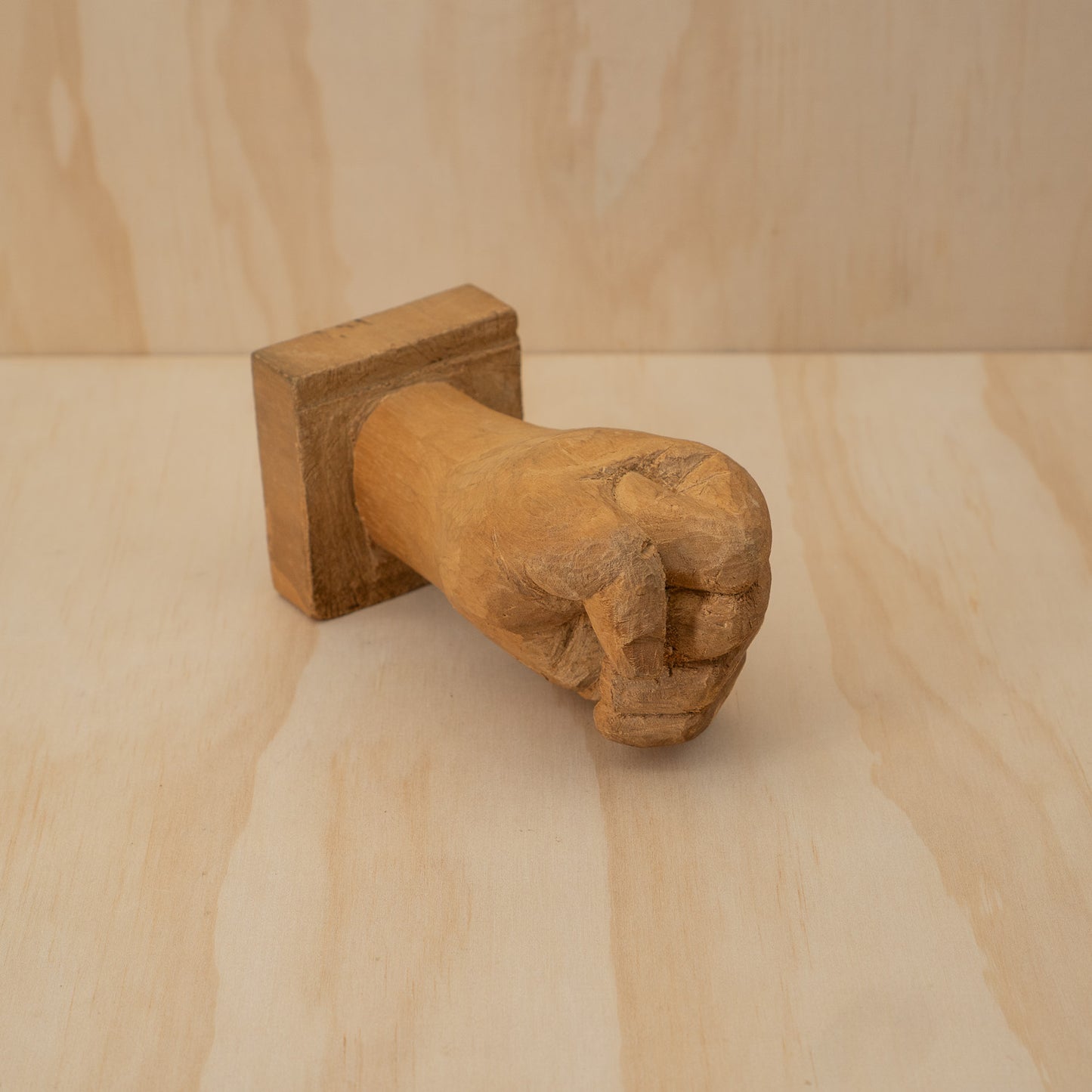 Vintage Japanese Carved Wooden Fist