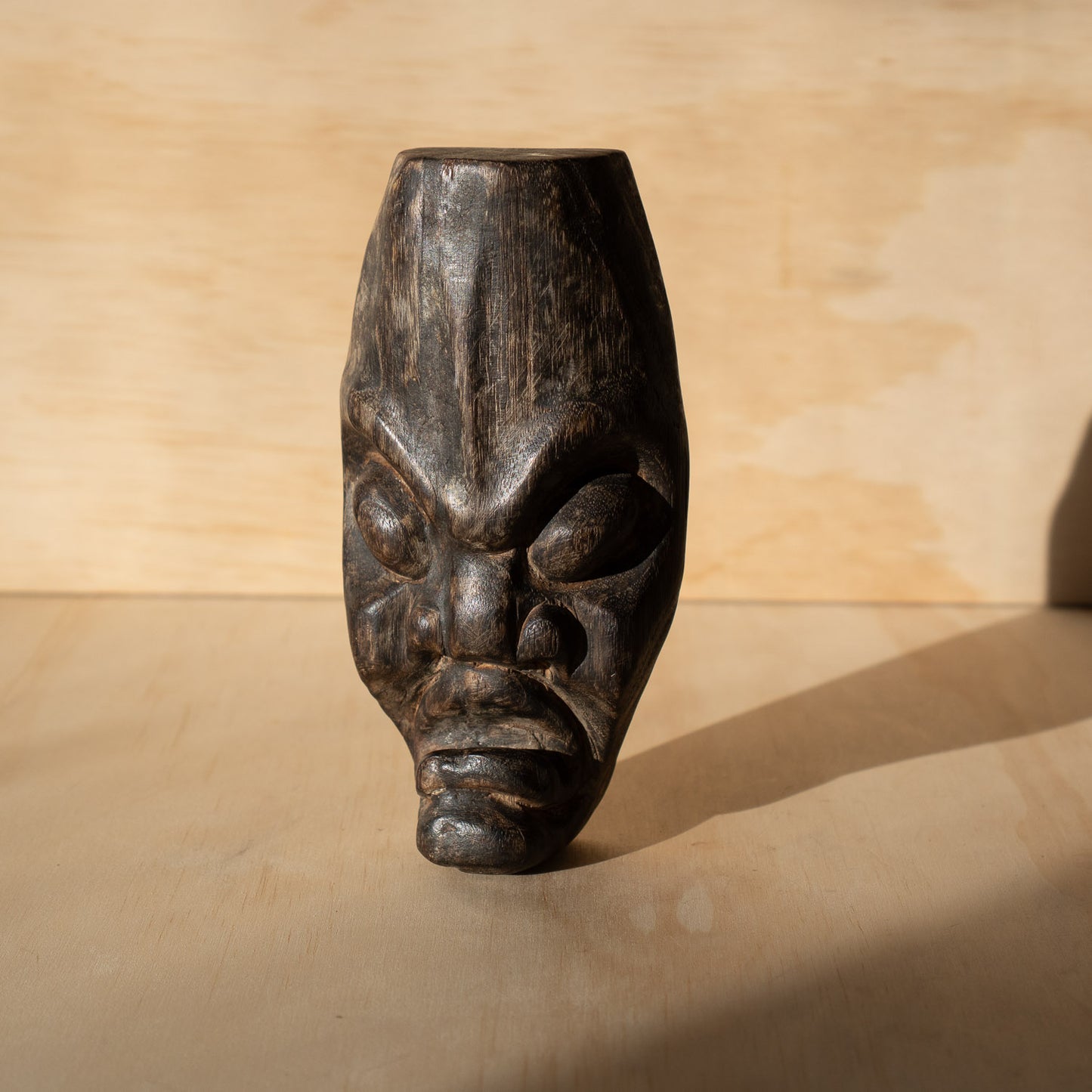 Vintage Japanese Small Carved Nio Mask sculpture