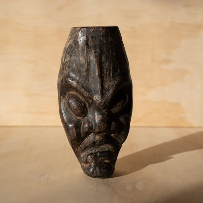 Vintage Japanese Small Carved Nio Mask sculpture