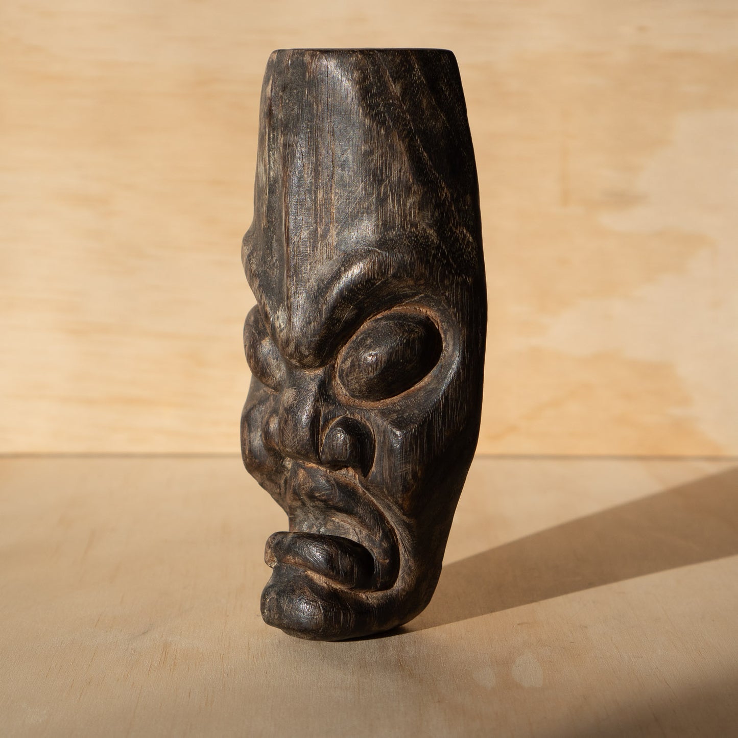 Vintage Japanese Small Carved Nio Mask sculpture