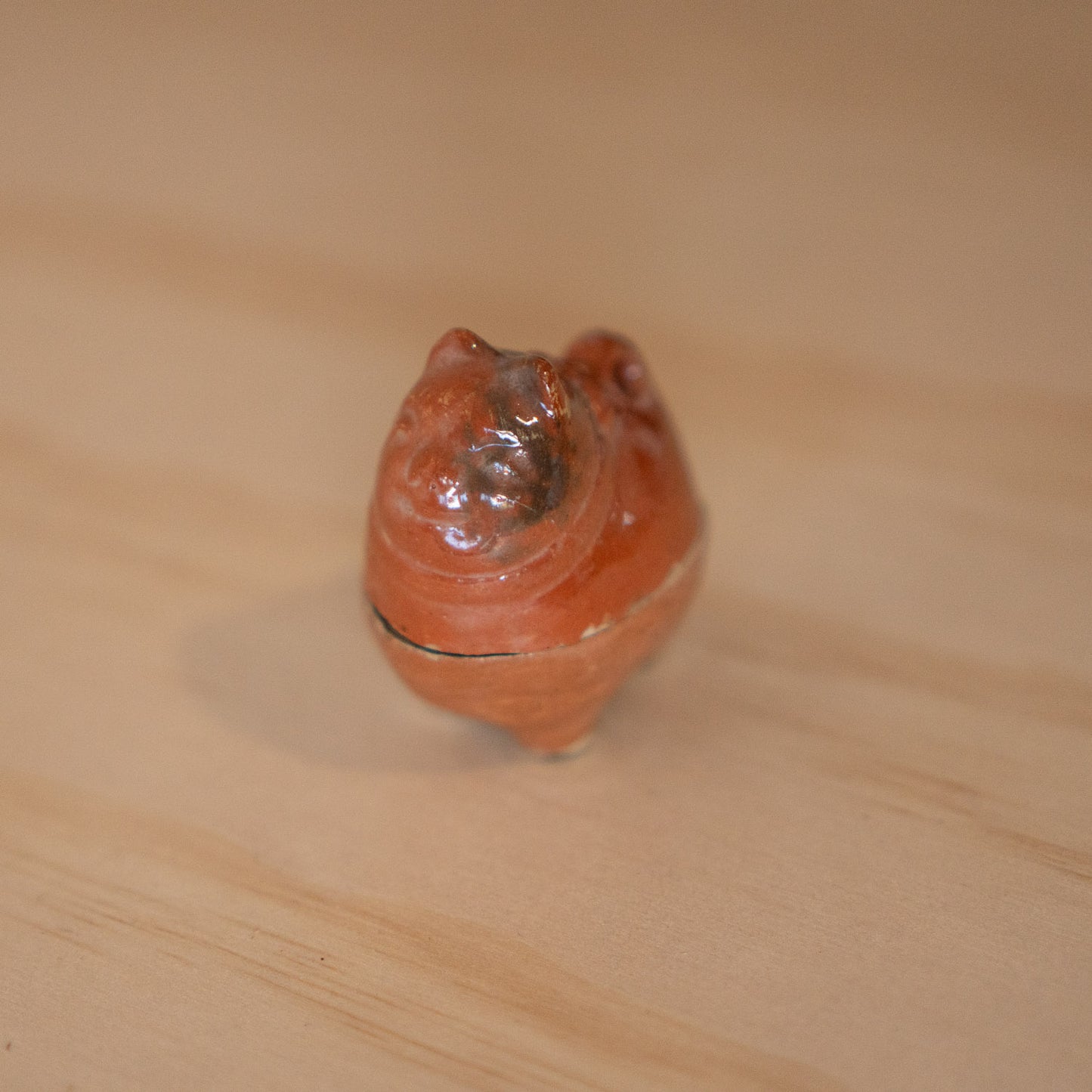 Vintage Japanese Cat shaped Kogo Incense Container