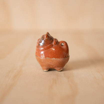 Vintage Japanese Cat shaped Kogo Incense Container