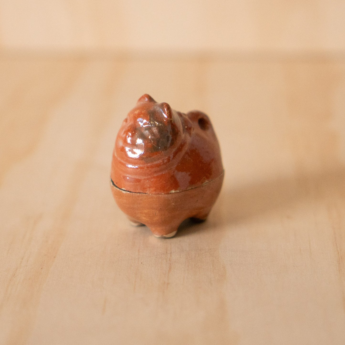 Vintage Japanese Cat shaped Kogo Incense Container