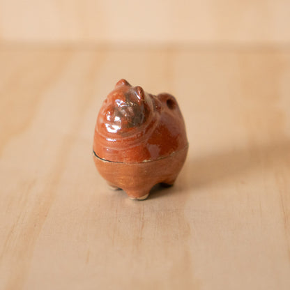 Vintage Japanese Cat shaped Kogo Incense Container