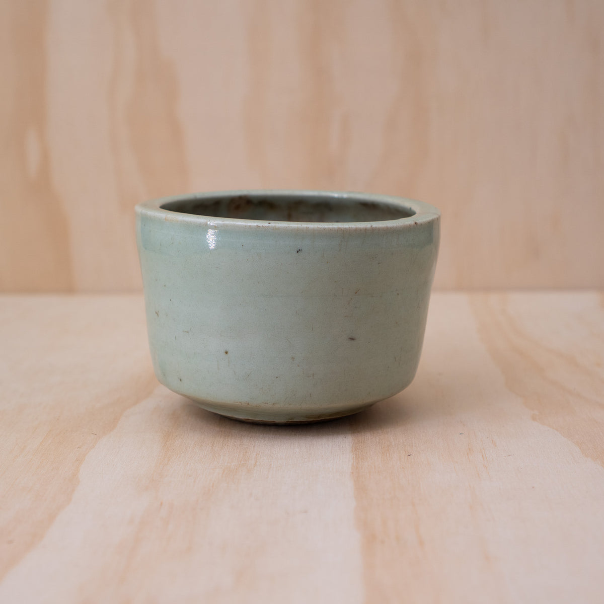 Antique Japanese Celadon Glazed Ceramic Koro Incense Burner
