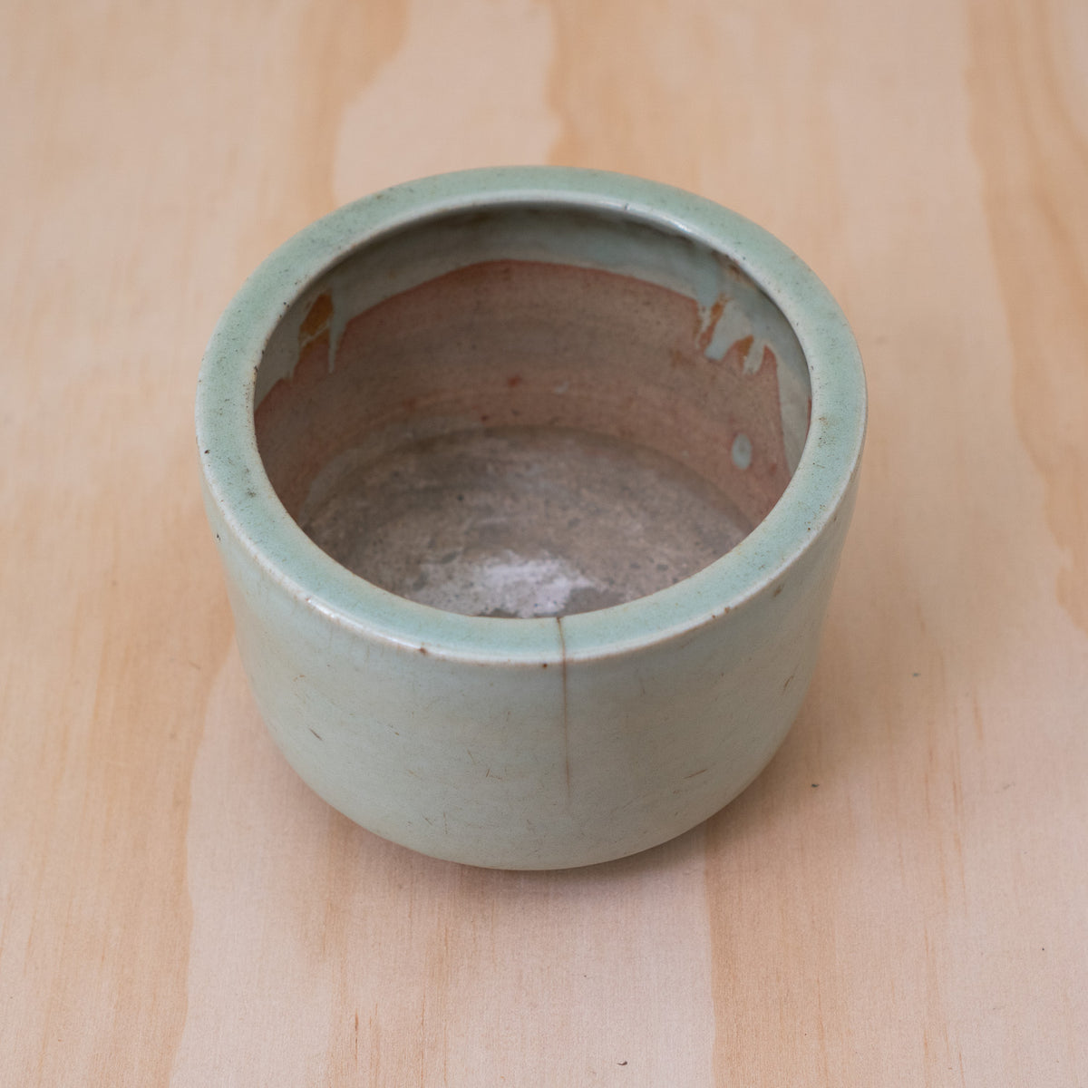 Antique Japanese Celadon Glazed Ceramic Koro Incense Burner