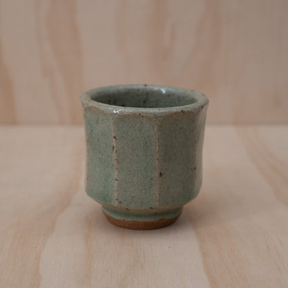Vintage Japanese celadon glazed teacup