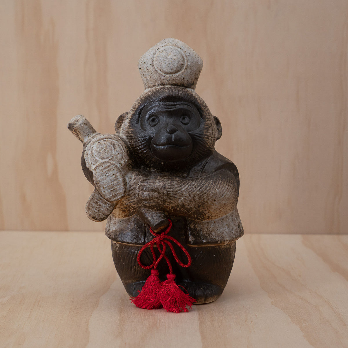Vintage Japanese ceramic lucky monkey sculpture