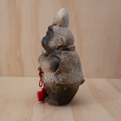 Vintage Japanese ceramic lucky monkey sculpture