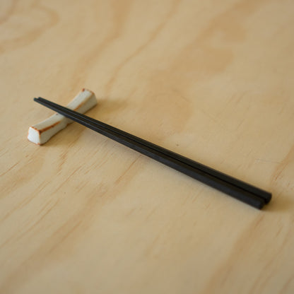 Vintage Japanese Boxed set of Shino Ceramic Brush/chopstick rests