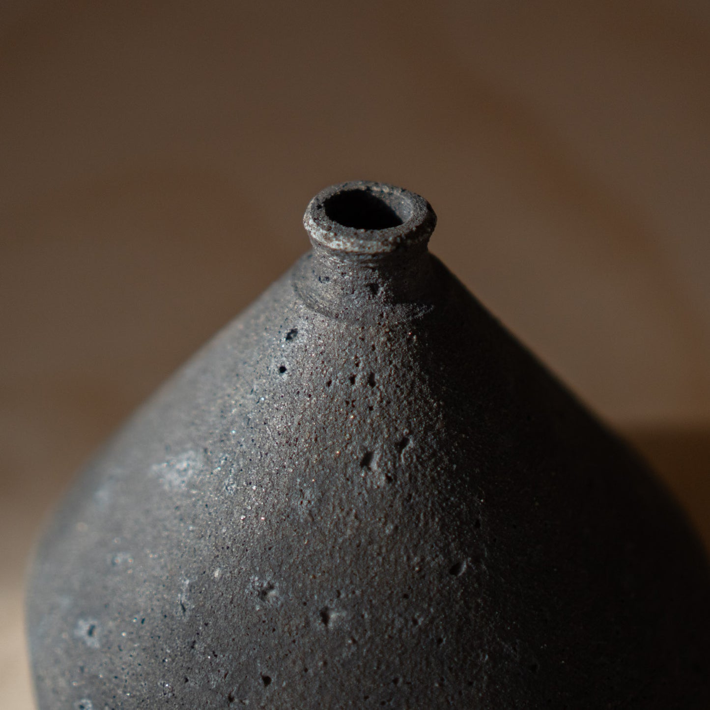 Japanese Ceramic Conical Vase by Nobuo Ishii