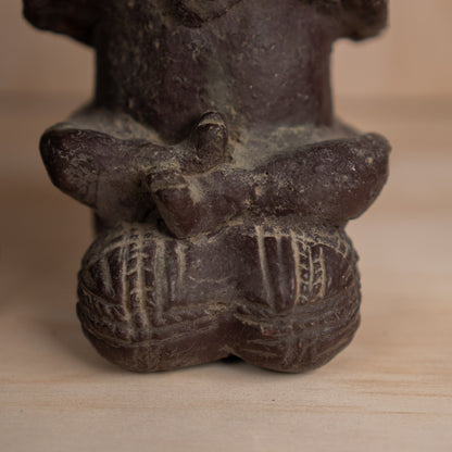 Vintage Japanese ceramic Daikoku and Ebisu figures pair