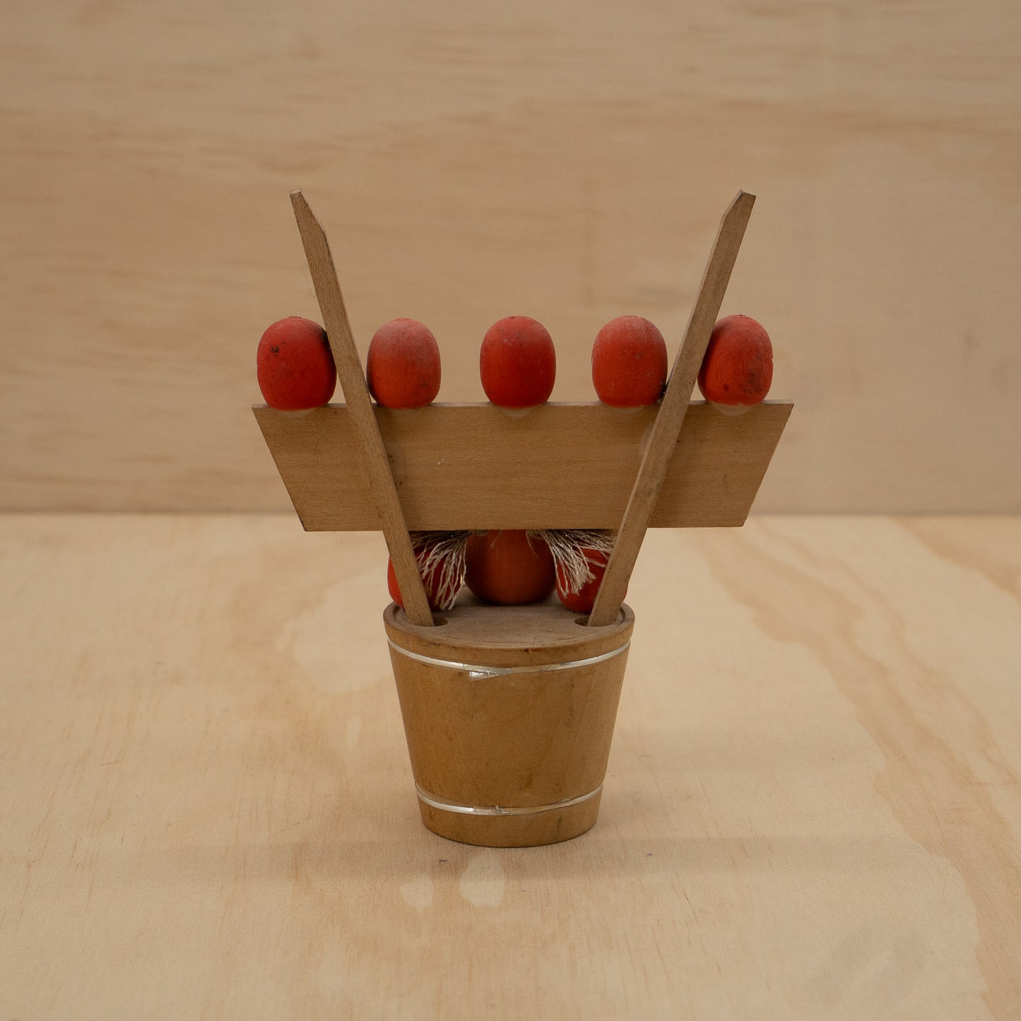 Vintage Japanese Daruma barrel folk figures