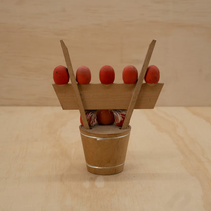 Vintage Japanese Daruma barrel folk figures