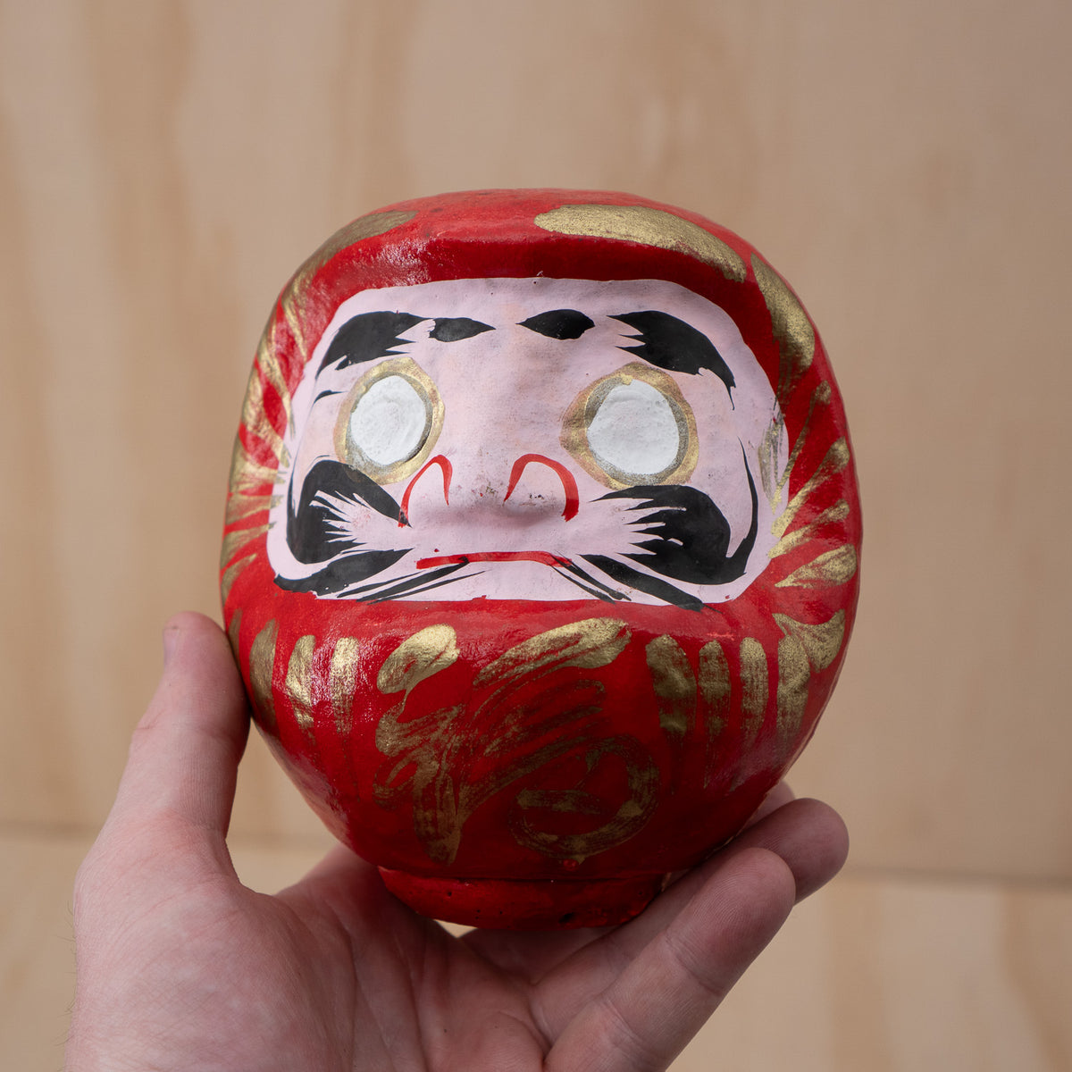 Vintage Japanese Paper Daruma Figure from Shōrinzan Daruma-ji Temple