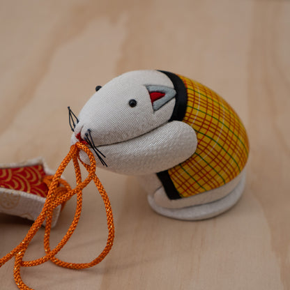 Vintage Japanese Fabric Rat and Hammer Kimekomi doll