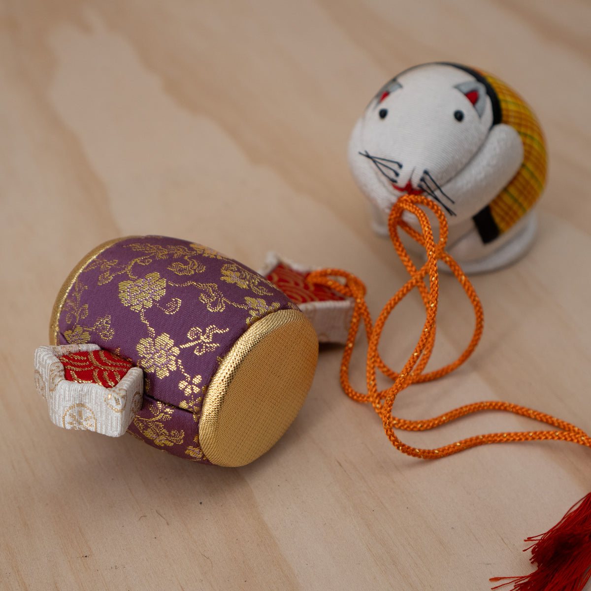 Vintage Japanese Fabric Rat and Hammer Kimekomi doll