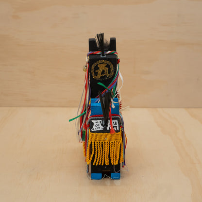 Vintage Japanese folk horse - Chagu Chagu Umakko - Black with tassles