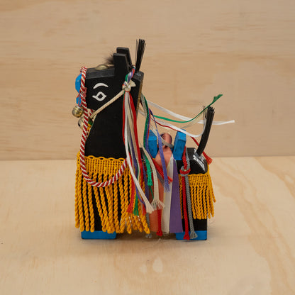 Vintage Japanese folk horse - Chagu Chagu Umakko - Black with tassles