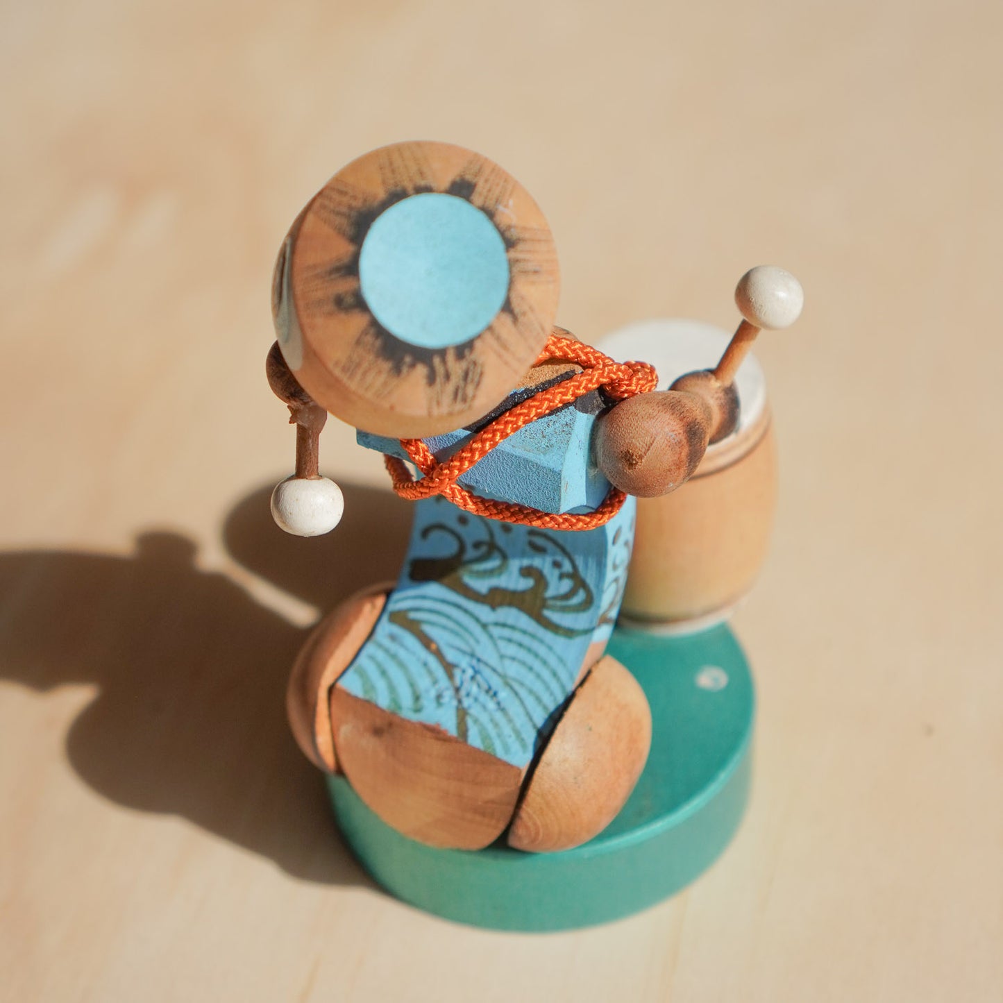 Vintage Japanese Drumming Kappa Folk art Souvenir from Aizu-Wakamatsu Castle