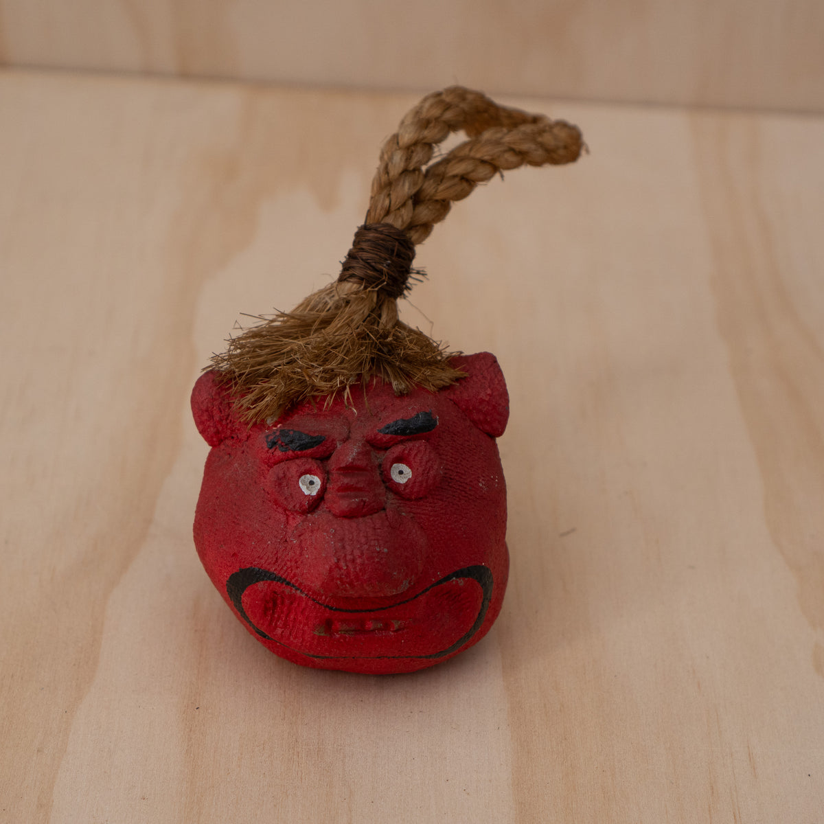 Vintage Japanese hand sculpted Clay Dorei Oni Bell