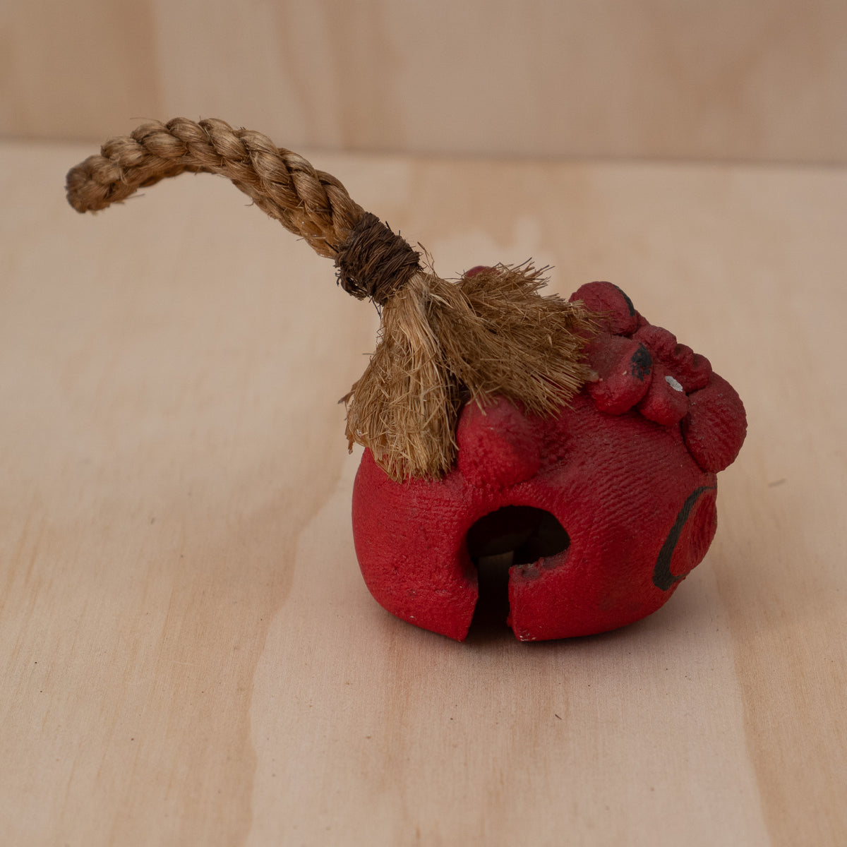 Vintage Japanese hand sculpted Clay Dorei Oni Bell