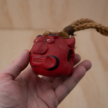 Vintage Japanese hand sculpted Clay Dorei Oni Bell
