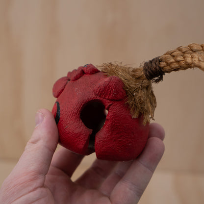Vintage Japanese hand sculpted Clay Dorei Oni Bell