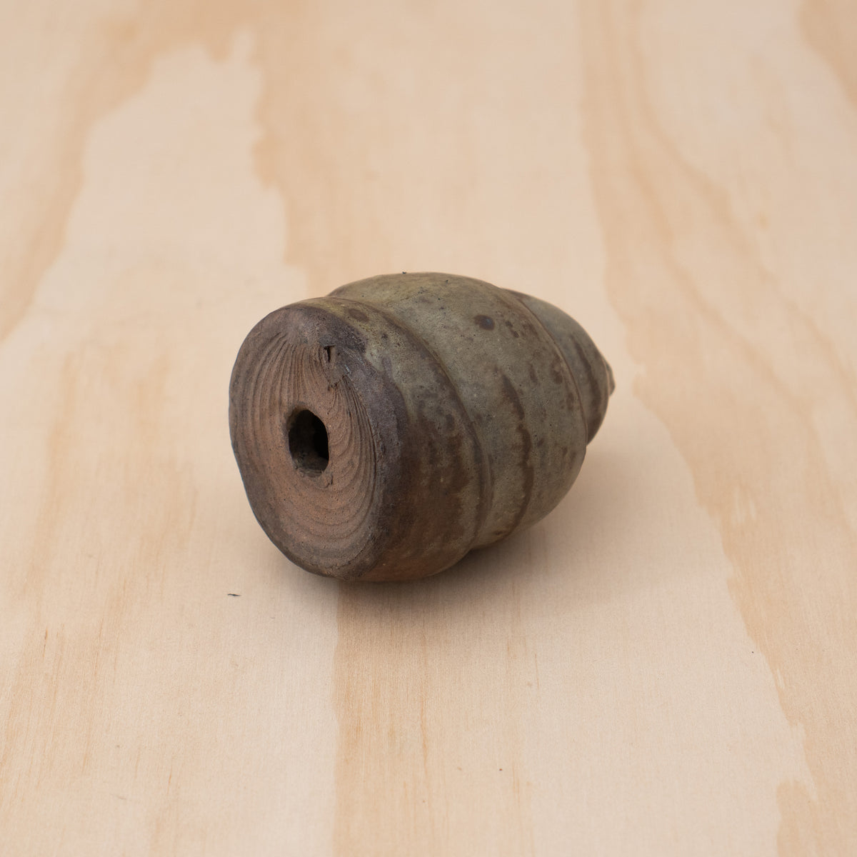 Vintage Japanese Spiral form Ceramic Wall vase - Bamboo Shoot