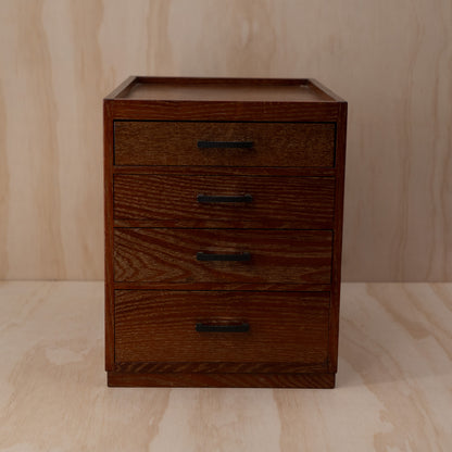 Vintage Japanese Haribako 4 drawer sewing box