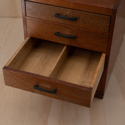 Vintage Japanese Haribako 4 drawer sewing box