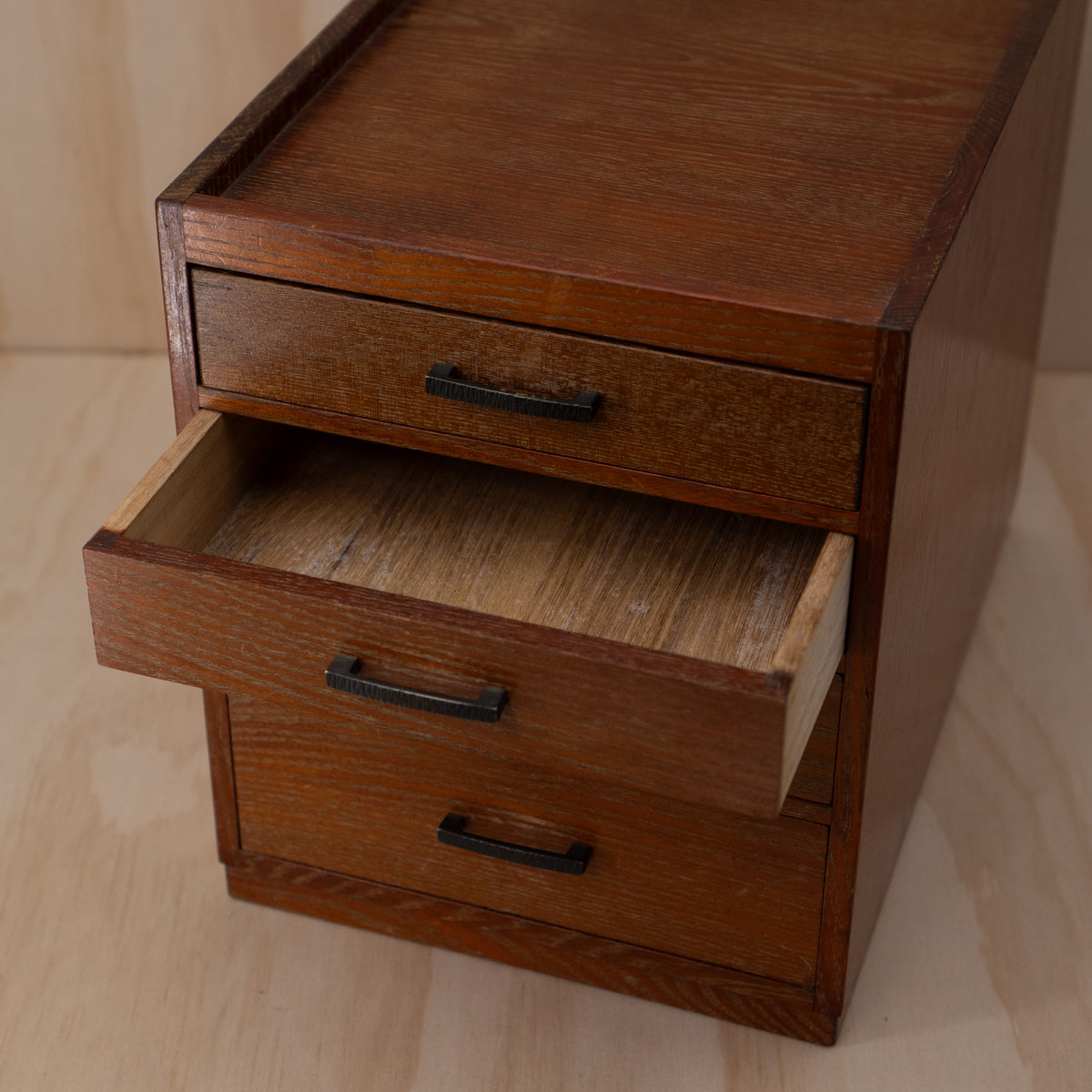 Vintage Japanese Haribako 4 drawer sewing box