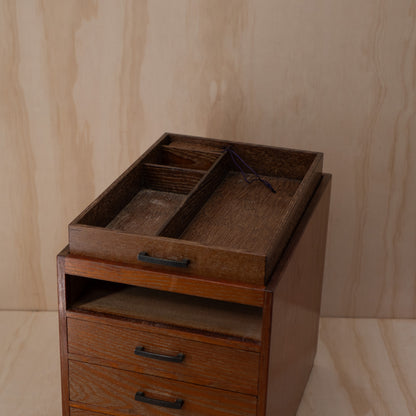 Vintage Japanese Haribako 4 drawer sewing box