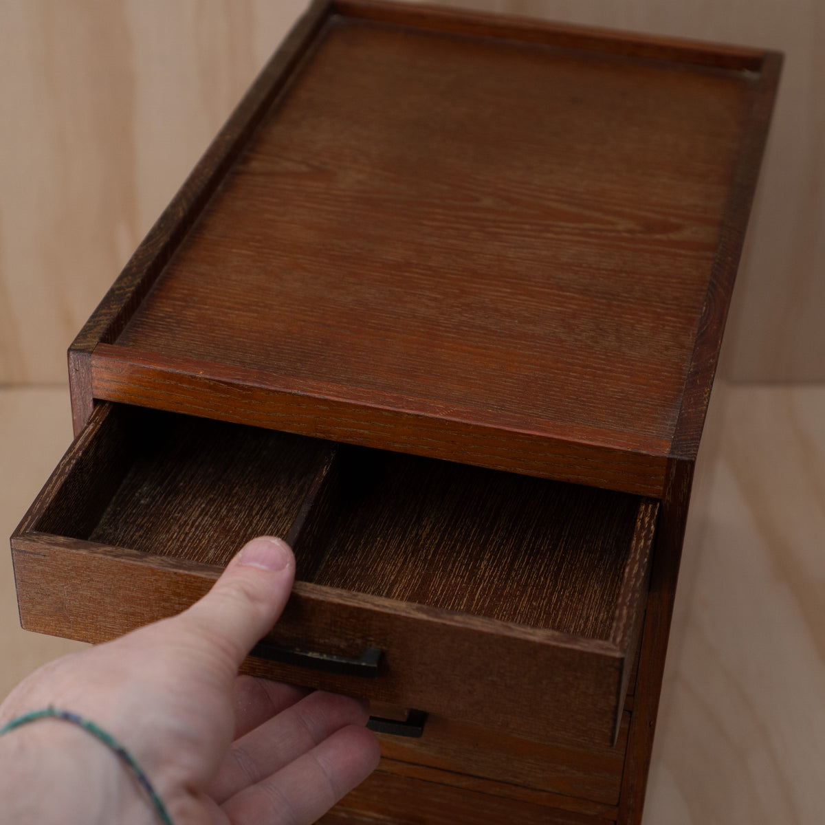Vintage Japanese Haribako 4 drawer sewing box