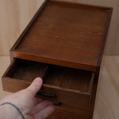 Vintage Japanese Haribako 4 drawer sewing box